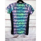 Tomboyx Small Rash Guard Swim Top Head Over Eels Tiger Stripe Half Zip Upf 50