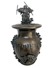 Important Antique Japanese Patinated Bronze Signed Vase Meiji Period  Circa 1850