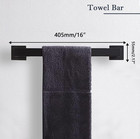 5-pieces Matte Black Bathroom Hardware Accessories Set  Sus304 Stainless Steel B