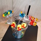 Vintage Mcm Blown Glass Swizzle Sticks Stirrers 12   1958 Angostura Mixing Guide