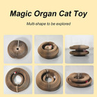 Kitty Curls Cat Toy  Magic Organ Cat Interactive Scratcher Cardboard With Bell