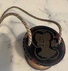 Vintage Celluloid Child   s Coin Purse  Lady Silhouette Graphic