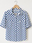 Vintage 80s 90s Unisex Polka Dot Button Down mens Small wmns L xl