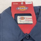 Nwt Dickies Men s Blue Button-up Short Sleeve Work Shirt Size Xl