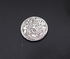 Scrollwork Hand Carved Hobo Nickel - 1910 Liberty V - Custom Engraved Art Coin