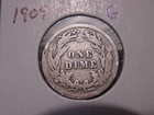 1909 Barber Dime G Original Coin Popular Date Pq Ships Free