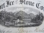 Scarce 1872 Bridgeport Ice   Stone Company Stock Certificate   25c Revenue Stamp