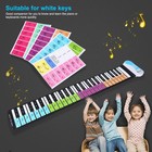 Removable Piano Stickers For 49 61 76 88 Key Keyboards     Multicolor Labels For B