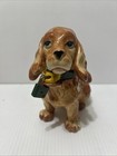 Vtg Japan Cocker Spaniel Dog Coin Bank Canada Souvenir Lock Ceramic Mcm No Key