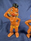Vintage Gilner Happy Cannibals Hawaiian Polynesian Boy Girl Figurines Pair Mcm