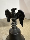 Vintage Cast Iron Eagle Bell Patina Patriotic Americana Decor 6    Black Usa