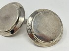 Vintage Mexico Taxco Tv-92 Sterling Silver 925 Round Puff Disk Earrings Large