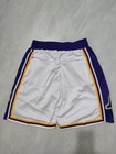 New Los Angeles Lakers Men White Pockets Stitched Shorts Size Us