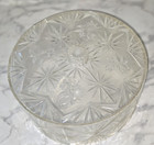 Vintage Plastic Acrylic Mcm Starburst Floral Cake Clear Cover Dome 10 3 4  Wide