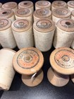27 W Thread 9 W out Vintage The G  Hall Jr  Co - Wellington  Conn Thread Spools