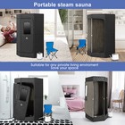 1600w 4l Full Size Portable Steam Sauna Personal Home Indoor Spa W  Remote chair
