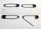 Black Safety Pins  Steel   1-3 4  Long   For Sewing  Crafts  Seed Beads  Jewelry