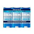 Gillette Cool Wave Clear Gel Men s Antiperspirant deodorant 3 8 Oz  3 Pack