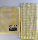 Vintage Kitchen Dish And Tea Towel Cotton Fabric Kristalkleen Yellow White