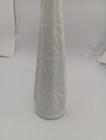 Vintage Mid Century Modern Mcm Starburst White Milk Glass Bud Vase 9 