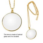 Magnifier Monocle Lens Necklace 5x Magnifying Glass Loupe Pendant For Reading Cr