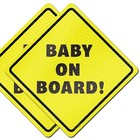 Baby On Board Signs For Cars - Reflective Magnet Sign For Bumper - A  Standard