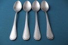 Towle Beaded Antique Germany Place Oval Soup Spoons  set Of 4  Satin 18 8 7 