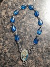 Vintage Blessed Virgin Mary Jesus Crucifix Medal Decade Rosary 