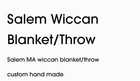 Salem Massachusetts Wiccan  Witch Symbols Tapestry Throw Blanket