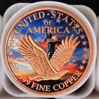 Pack Of 20 -standing Liberty Design Colorized Coin 1 Oz  999 Fine Copper Round