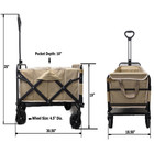 Easy Carry On Collapsible Portable Wagon Cart For Shopping  Camping  Pets  Beach