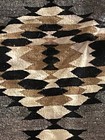 Navajo Native American Two Grey Hills Rug Woven Wool Tapestry 43x27    Antique Vtg