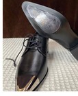 Zara Silver Metallic Toe Leather Shoes   Size 10 41 