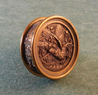 Antique Russell Erwin Hummingbird Door Knob And Rosette Ornate Cast Brass Bronze