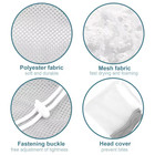Cat Grooming Restraint Bag Mesh Bathing Nail Trim Wash Medicine Gray Pet Sack Os