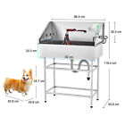 Secondhand 34  Pet Grooming Bath Tub Wash Station Stainless Steel Dog Bath