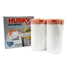 Husky Tall Kitchen White Trash Bags  13 Gallon  120 Bags  expandable Drawstring 