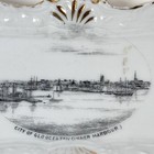 Circa 1900 Souvenir Dish Inner Harbour City Of Gloucester Massachusetts