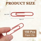 150 Pcs Pin Shape Paper Clip   2 X 0 4  Large Pin Paper Clip  Red