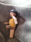 Vintage Hand Carved Painted Mechanical Wine bottle Stopper Drummer