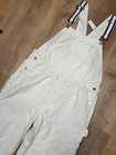 Vintage 60s 70s Madewell White Painters Bib Overalls Advertising Strap Usa
