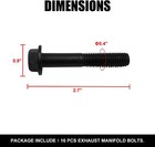 16pcs For 94-03 Ford F250 F350 7 3l Powerstroke Diesel Exhaust Manifold Bolt Kit