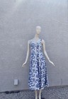  295 Staud Dress In Blue Toile