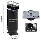 30 Gal Asme Vertical Air Tank 200psi Industrial Compressor 3 4   npt Carbon Steel