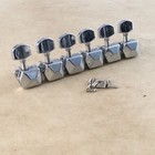 Rare Vintage Chrome Electric Guitar Tuners Set Slanted Sealed Casings 70s Style