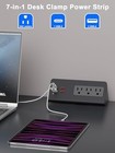 Desk Clamp Power Strip 3 Ac 4 Usb Pd 20w Usb-c For Nightstand office Tables     