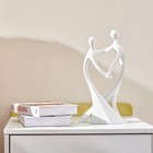 White Abstract Resin Sculpture  Modern Couple Statue For Living Room Desk Decor