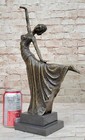 Chiparus Signed Rare Bronze Sculpture Art Deco Dancer Hot Cast Figurine Figure