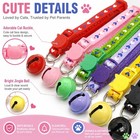 Adjustable Cat Collar With Bell   Cute Paw Print Pendant Breakaway Safety Buckle