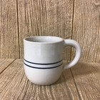 Martinez Pottery Stoneware Drinking Mug Heritage Blue Stripe Round